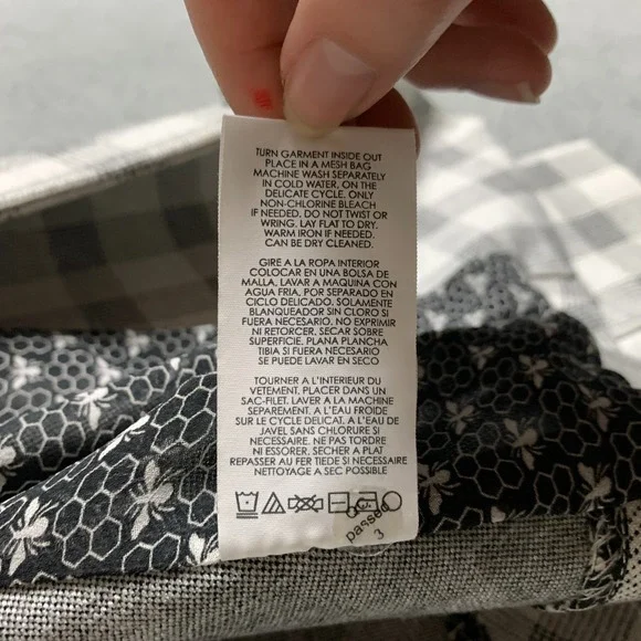 CAbi Valentina Blazer Women's 10 Gray Checkered 5292 Stretch Ponte Jacket Career - Picture 8 of 12